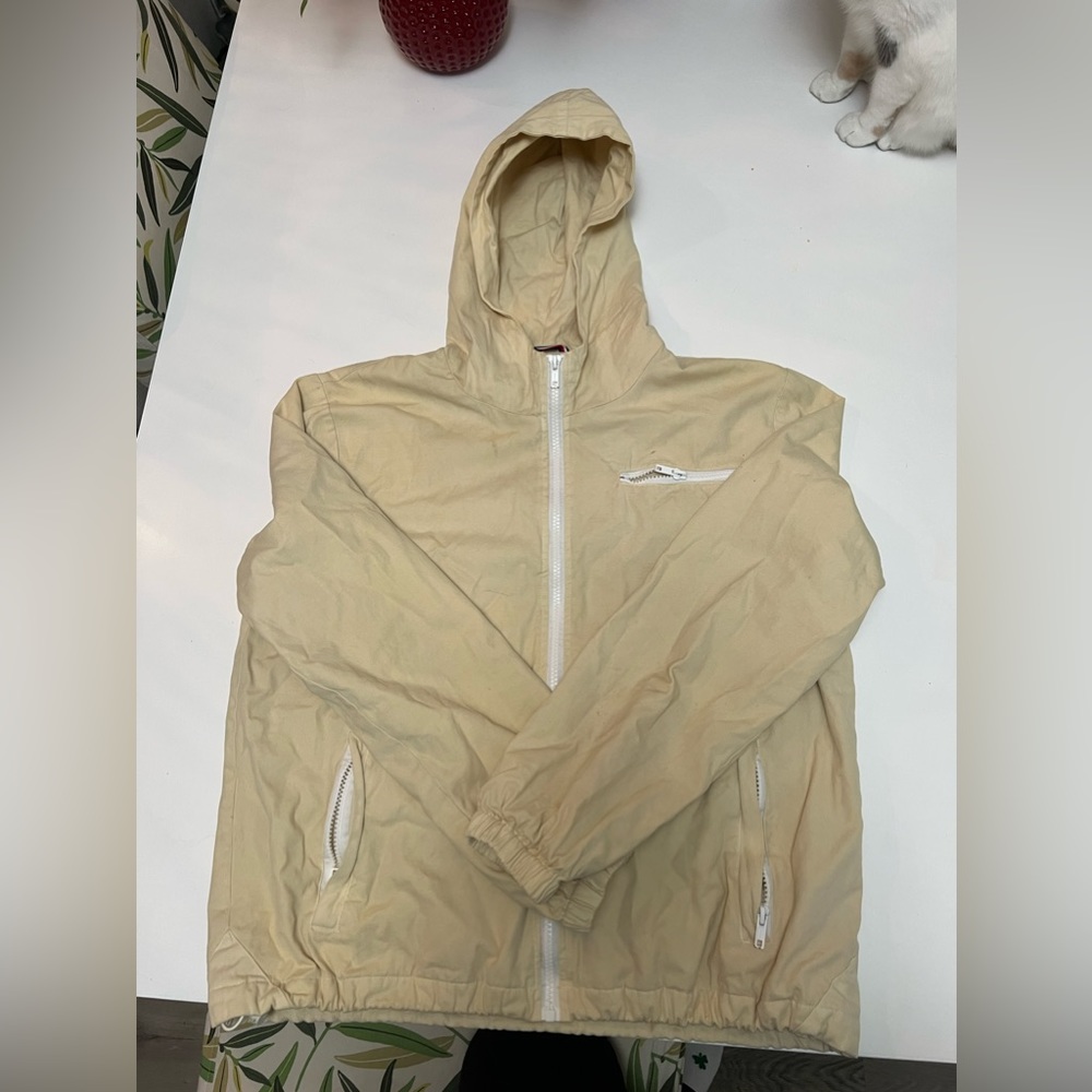 Pastel yellow zip up jacket